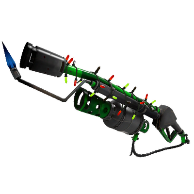 Strange Festivized Health and Hell (Green) Flame Thrower (Field-Tested)