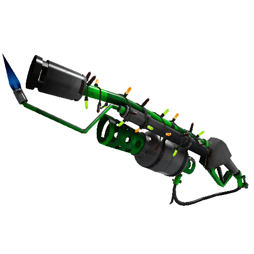 Festivized Killstreak Health and Hell (Green) Flame Thrower (Minimal Wear)
