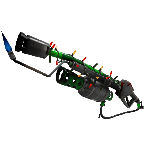 Strange Festivized Specialized Killstreak Health and Hell (Green) Flame Thrower (Well-Worn)