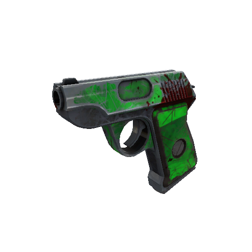 Strange Health and Hell (Green) Pistol (Battle Scarred)