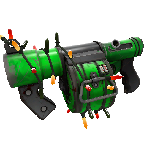 Strange Festivized Specialized Killstreak Health and Hell (Green) Stickybomb Launcher (Well-Worn)