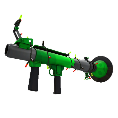 Unusual Festivized Health and Hell (Green) Rocket Launcher (Factory New)