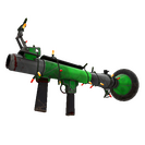 Unusual Festivized Professional Killstreak Health and Hell (Green) Rocket Launcher (Battle Scarred)