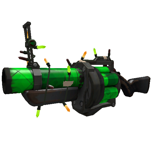 Strange Festivized Specialized Killstreak Health and Hell (Green) Grenade Launcher (Well-Worn)
