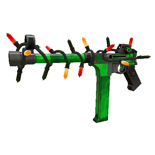 Strange Festivized Professional Killstreak Health and Hell (Green) SMG (Field-Tested)