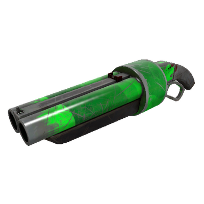 Strange Health and Hell (Green) Scattergun (Well-Worn)