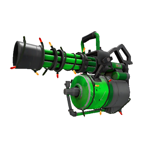 Strange Festivized Specialized Killstreak Health and Hell (Green) Minigun (Field-Tested)
