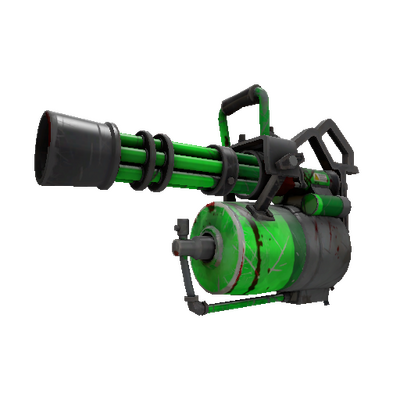 Strange Specialized Killstreak Health and Hell (Green) Minigun (Battle Scarred)