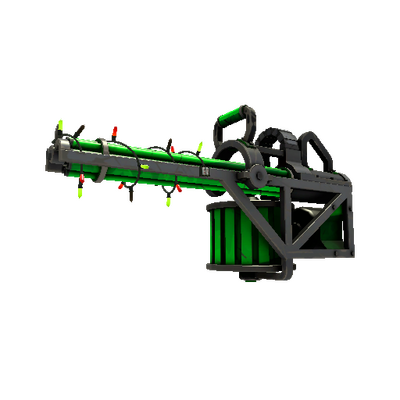 Unusual Festivized Professional Killstreak Health and Hell (Green) Brass Beast (Field-Tested)