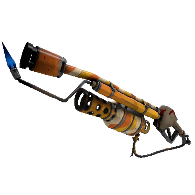 Unusual Professional Killstreak Cream Corned Flame Thrower (Well-Worn)