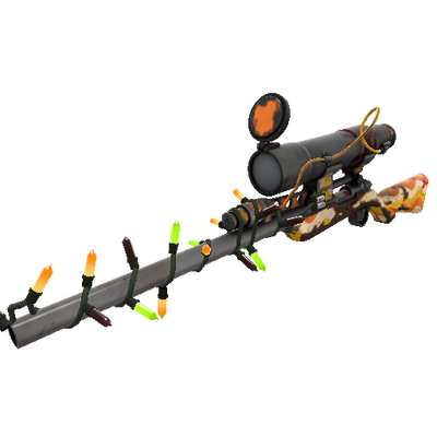 Unusual Festivized Specialized Killstreak Cream Corned Sniper Rifle (Battle Scarred)