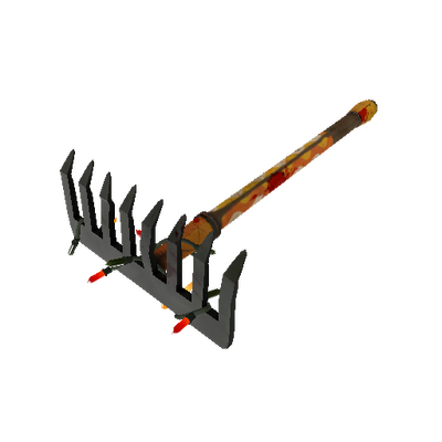 Unusual Festivized Professional Killstreak Cream Corned Back Scratcher (Battle Scarred)