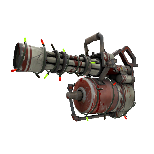 Strange Festivized Specialized Killstreak Sleek Greek Minigun (Battle Scarred)