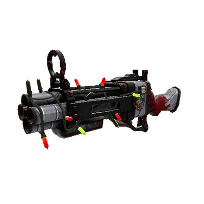 Unusual Festivized Professional Killstreak Mechanized Monster Iron Bomber (Well-Worn)