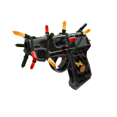Strange Festivized Professional Killstreak Black Dahlia Pistol (Well-Worn)