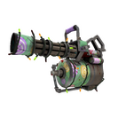 Unusual Festivized Specialized Killstreak Brain Candy Minigun (Battle Scarred)