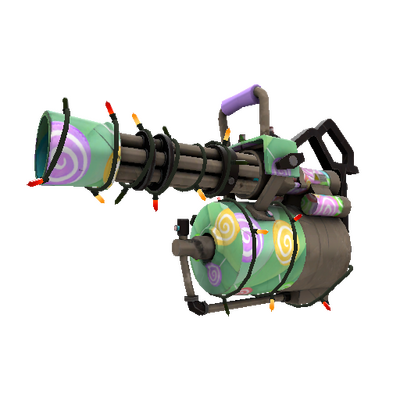 Unusual Festivized Specialized Killstreak Brain Candy Minigun (Minimal Wear)