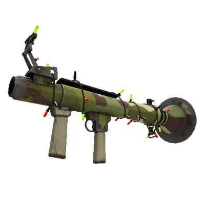 Unusual Festivized Professional Killstreak Woodland Warrior Rocket Launcher (Field-Tested)
