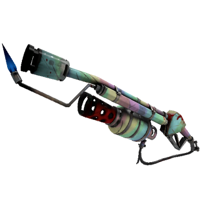 Strange Professional Killstreak Rainbow Flame Thrower (Well-Worn)