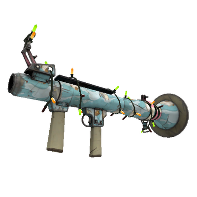 Strange Festivized Killstreak Blue Mew Rocket Launcher (Field-Tested)