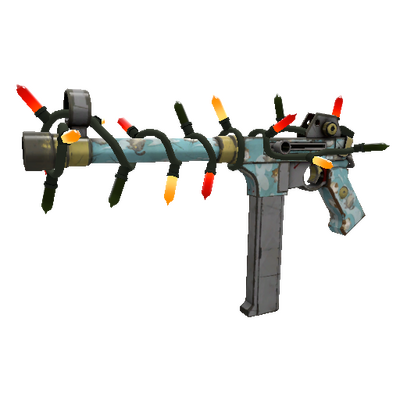 Unusual Festivized Professional Killstreak Blue Mew SMG (Field-Tested)