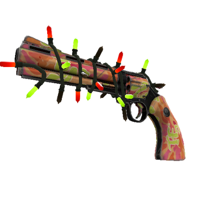 Unusual Festivized Professional Killstreak Psychedelic Slugger Revolver (Field-Tested)