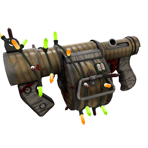 Festivized Bamboo Brushed Stickybomb Launcher (Battle Scarred)