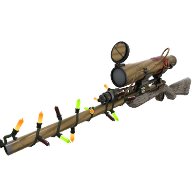 Unusual Festivized Specialized Killstreak Bamboo Brushed Sniper Rifle (Well-Worn)