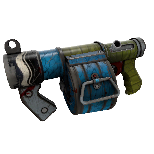 Strange Specialized Killstreak Macaw Masked Stickybomb Launcher (Battle Scarred)