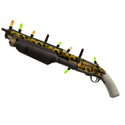 Unusual Festivized Professional Killstreak Leopard Printed Shotgun (Field-Tested)