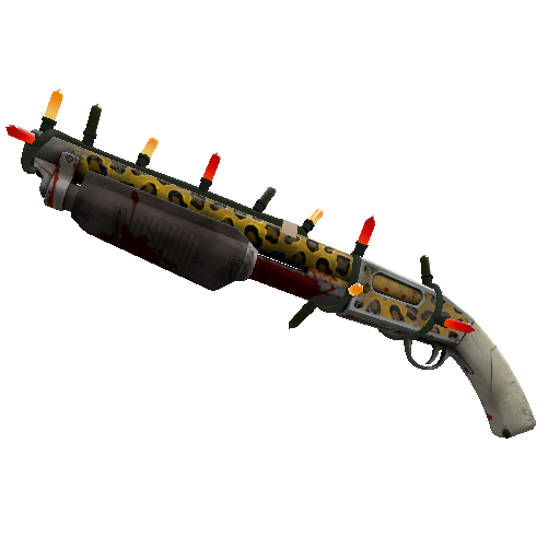 Strange Festivized Specialized Killstreak Leopard Printed Shotgun (Battle Scarred)