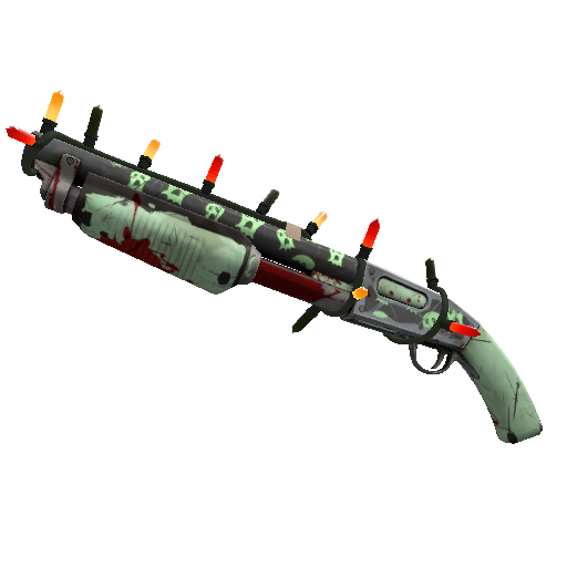 Unusual Festivized Professional Killstreak Haunted Ghosts Shotgun (Battle Scarred)