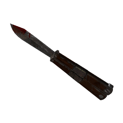 Damascus and Mahogany Knife (Battle Scarred)
