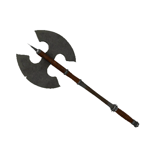 Damascus and Mahogany Scotsman's Skullcutter (Well-Worn)
