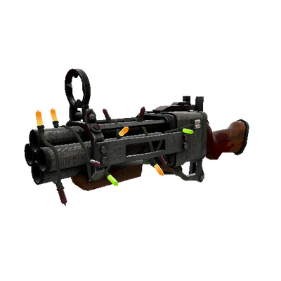 Strange Festivized Specialized Killstreak Damascus and Mahogany Iron Bomber (Battle Scarred)