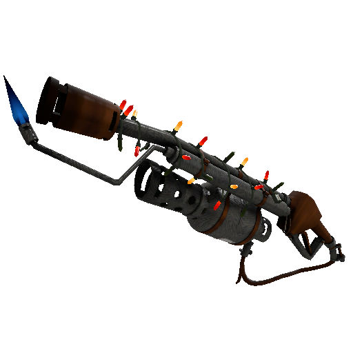 Festivized Damascus and Mahogany Flame Thrower (Factory New)