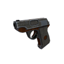 Damascus and Mahogany Pistol (Field-Tested)