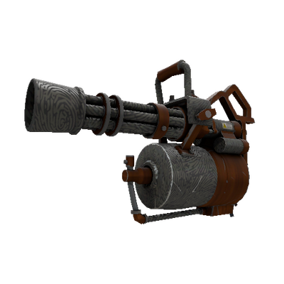 Strange Damascus and Mahogany Minigun (Minimal Wear)