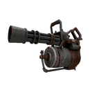 Damascus and Mahogany Minigun (Battle Scarred)