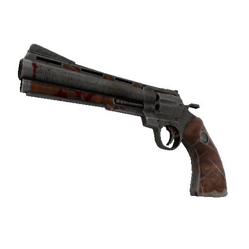 Damascus and Mahogany Revolver (Battle Scarred)