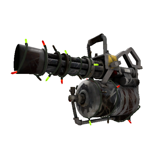 Festivized Iron Wood Minigun (Battle Scarred)