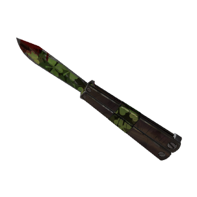Strange Specialized Killstreak Clover Camo'd Knife (Well-Worn)
