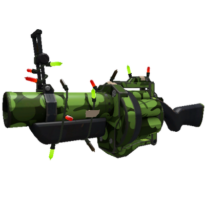 Strange Festivized Specialized Killstreak Clover Camo'd Grenade Launcher (Minimal Wear)