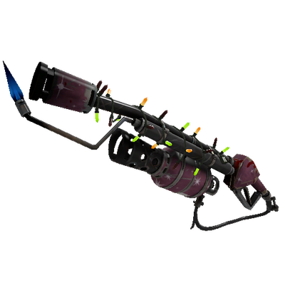 Unusual Festivized Professional Killstreak Star Crossed Flame Thrower (Well-Worn)