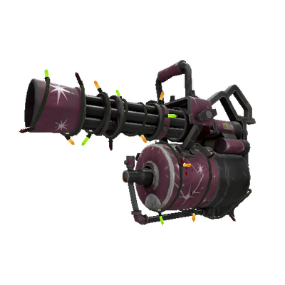 Unusual Festivized Specialized Killstreak Star Crossed Minigun (Well-Worn)