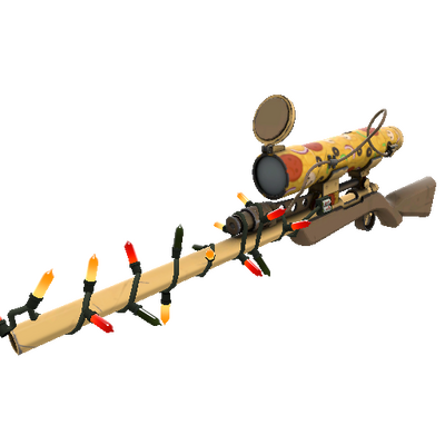 Unusual Festivized Killstreak Pizza Polished Sniper Rifle (Minimal Wear)