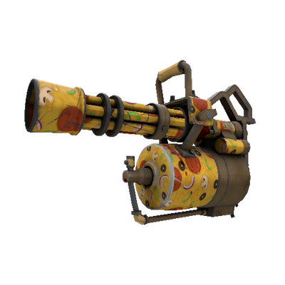 Strange Pizza Polished Minigun (Well-Worn)