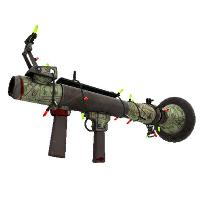 Unusual Festivized Specialized Killstreak Bank Rolled Rocket Launcher (Battle Scarred)