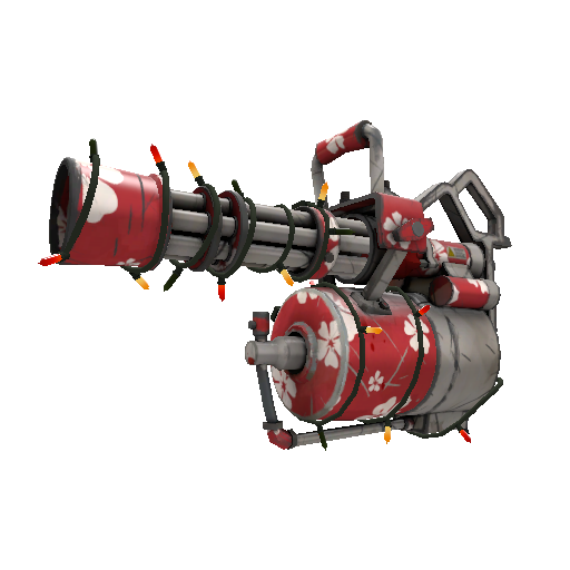 Festivized Bloom Buffed Minigun (Well-Worn)