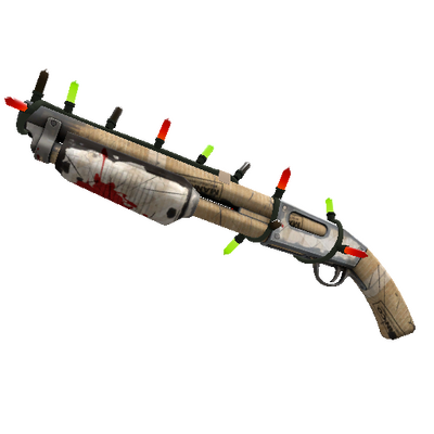 Unusual Festivized Cardboard Boxed Shotgun (Well-Worn)